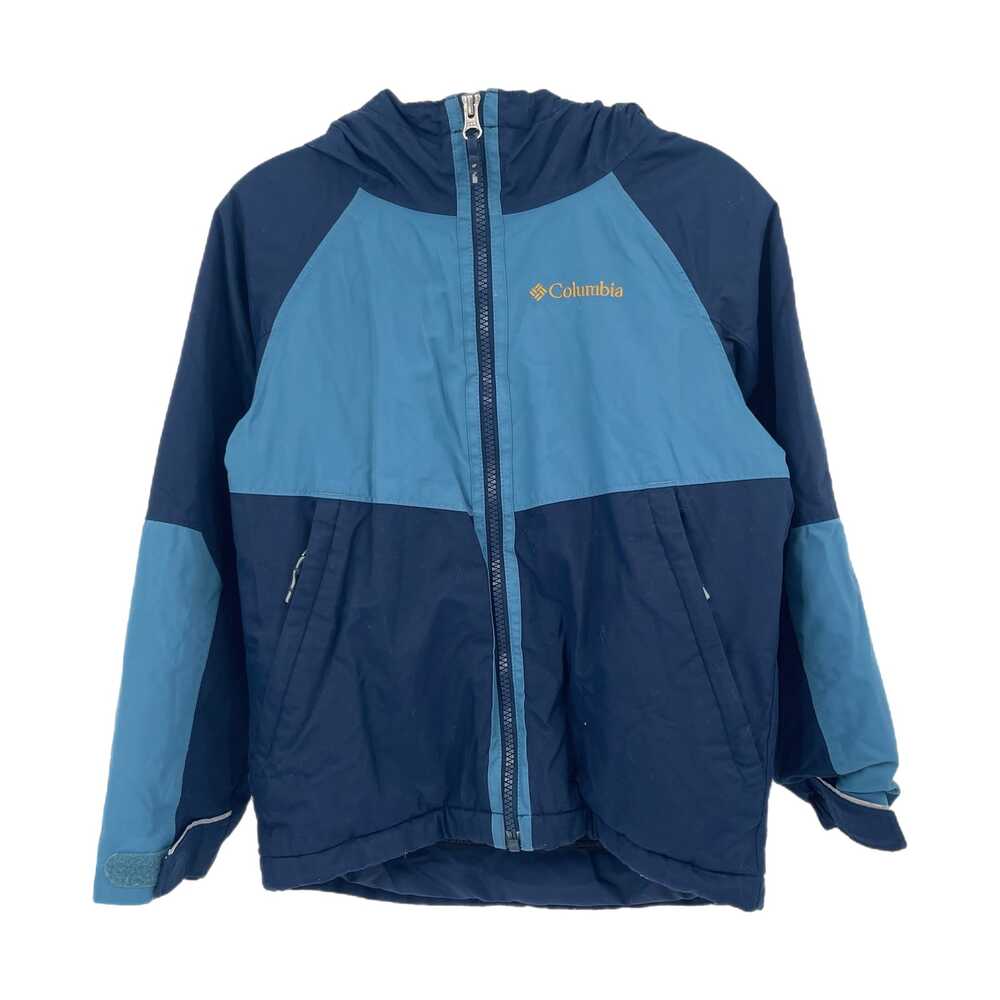 Columbia Blue Adjustable Winter Jacket | Classic Style